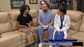 dr tampa examines nicole luva in her first gyno session ever