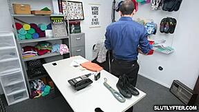 Officer Wrex slams teen suspect Scarlett, cumming on her pretty face! 💦