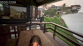 Skinny stepdaughter fucking stepdad on balcony, who cares? 😏