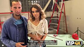 teen hits multiple orgasms as boss pounds her at work