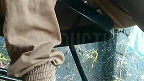 Up skirt playing with an african teen 18+ slut i met at the park public making out 😏