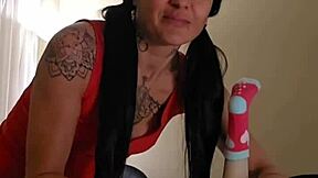 Emy Angel Massages Her Petite Redhead Body