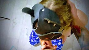 giving blowjob to my neighbor, blonde young amateur with big ass