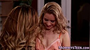 Curvy stepmom enjoys first-time oral with eager partner. Their scissoring session heats up fast.