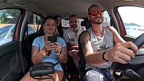 Ted Scores a Ride and a Latina Novinha in Backseat Action