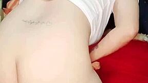 Petite Latina inserts big dildo deep into her tight pussy