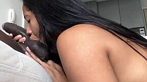 Amateur couple takes BBC deep in throat