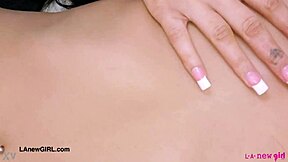 i'm cute teen brunette showing off sexy body on sofa, oops i mean casting