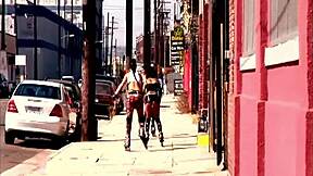 Samira, the pretty brunette latina, sucks a stiff cock deepthroat before getting fucked pov.