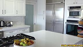 Stepdad Whips Out Cock for Jade Nile to Suck Deep in Throat