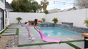 personal trainer bangs eva long's tight pussy hard!