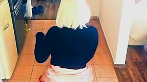 Cute Tranny Veronica Trains with Dildo - Curious to See?