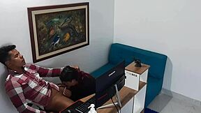 the horny latina secretary seduces her boss at work