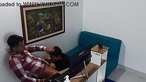 the horny latina secretary seduces her boss at work