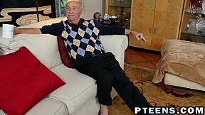 hey, wanna watch two horny teens bang a nasty grandpa in a wild threesome?