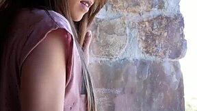 Petite Brunette Teen with Small Tits Dances and Strips Solo