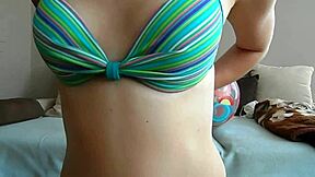 sophie plays with toys in bikini and gets naked 😏