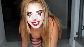 Agatha Vega Fucked Hard in Creepy Clown Costume