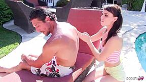 Slim Flexible Stepdaughter Seduces Stepdad in Taboo Play