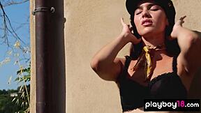 Glamorous French Diva Laura Devushcat Poses Naked Outdoors