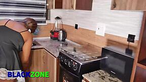 My curvy stepmom struggles to cook in the kitchen