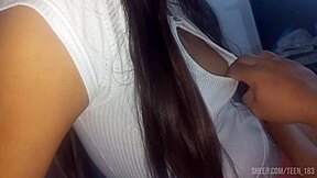 skinny 18yo begs for anal and tit play