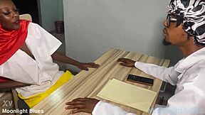 Ebony petite 18+ student seduces teacher with big black cock before Christmas vacation