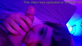 Cute Alt Teen 18+ Bangs Lucky Guy, Mouth Filled with Creamy Cum in Hot Preview!