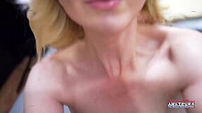 P3horny Blonde Cutie Keyton Sucks Dick and Ass, Gets Pussy Banged