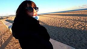 Caught on tour in Barcelona, Silvia Soprano gets horny and I fuck her in the car, oops