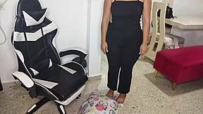 At home enjoying my step-nephew, this latina whore sucks cock when her husband is not there