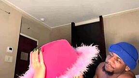 Can Petite Ebony Slut Handle Throat And Pussy Stretching From Bbc?