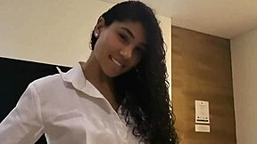 cute colombian latina fucks skinny blonde hard