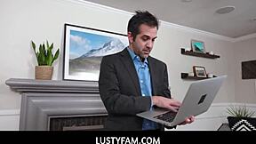 hazel moore teases stepdad with naughty moves