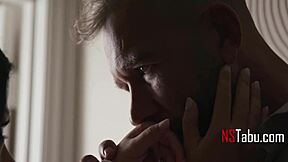 A curvy milf teaches a tiny 18+ about a real kiss.