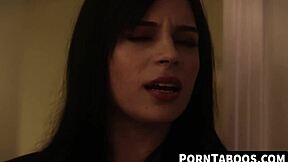 Creepy stepdad Clarke Kent asks reluctant stepdaughter Aria Valencia, Why resist my seduction in this hardcore fantasy?