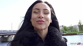 German Scout Picks Up Latina Teen Caramella Del X for Rough Casting Fuck