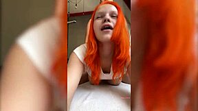 Young Redhead Rides Hard In Early Morning POV