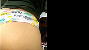 Hey, watch this sexy Latina with slim waist drool while sucking hard!