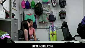 Liftergirl - pervert mall cop mike mancini makes shoplifters aria carson and maya farrell agree to his terms!