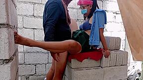 Damn! Pinay Teen 18+ Student Banged Hard by Construction Crew!