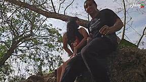 Can you give me a handjob and blowjob by the lake for a reward?