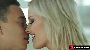 Petite blonde Zazie Skymm takes it deep in tight ass