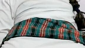 School girl masturbates after classes