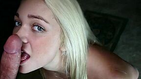 teen pov jerking leaves blonde babe soaked in cum action