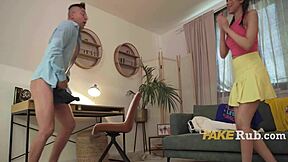 Tasha lust in glasses groans during a study session