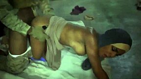 Dubai arab girls drop booty outside base