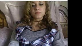 Cute teen with perfect tits on display