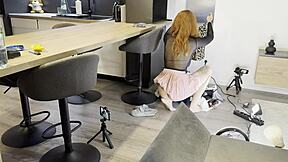 Hot Redhead College Girl Tries Fashion, Ends in Casting