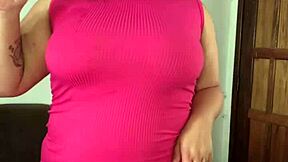 Young BBW Beauty Masturbates on Sofa with Big Natural Tits in Solo Action!